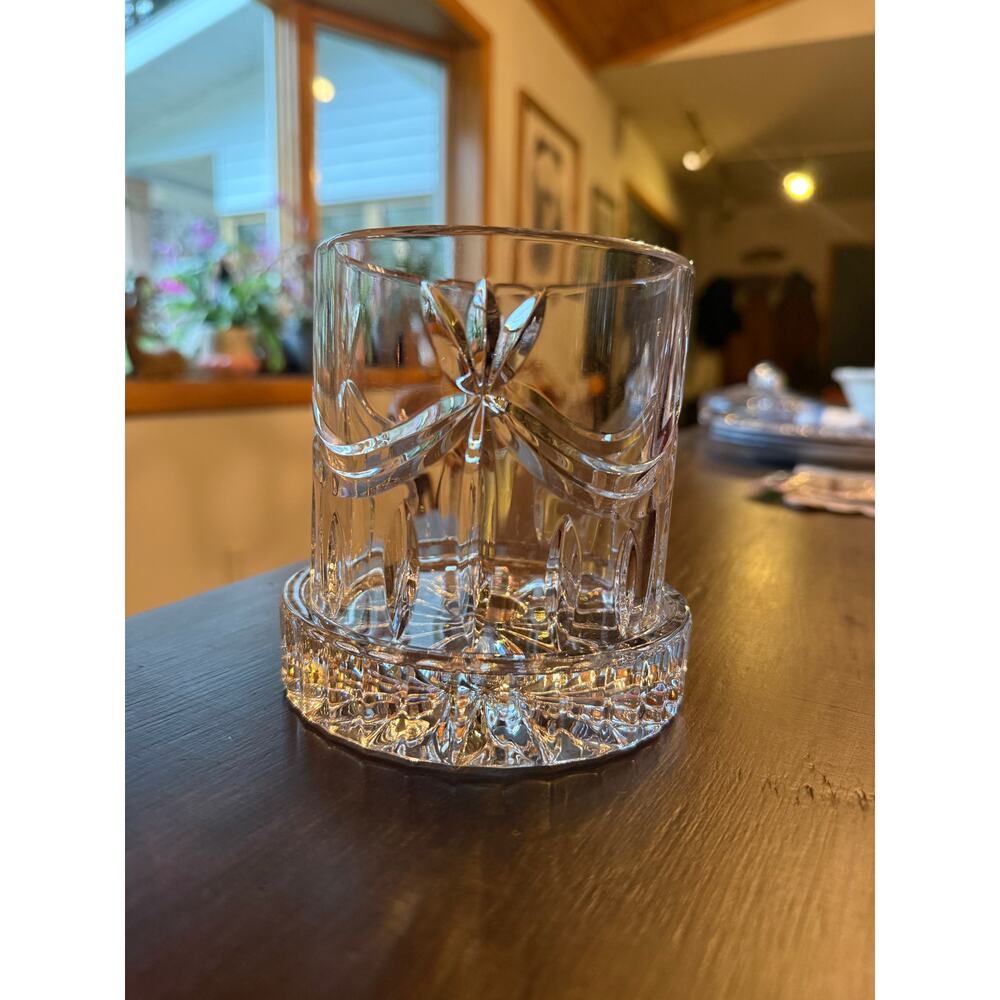 Large 2 piece Cut Crystal Pillar or Taper Candleholder